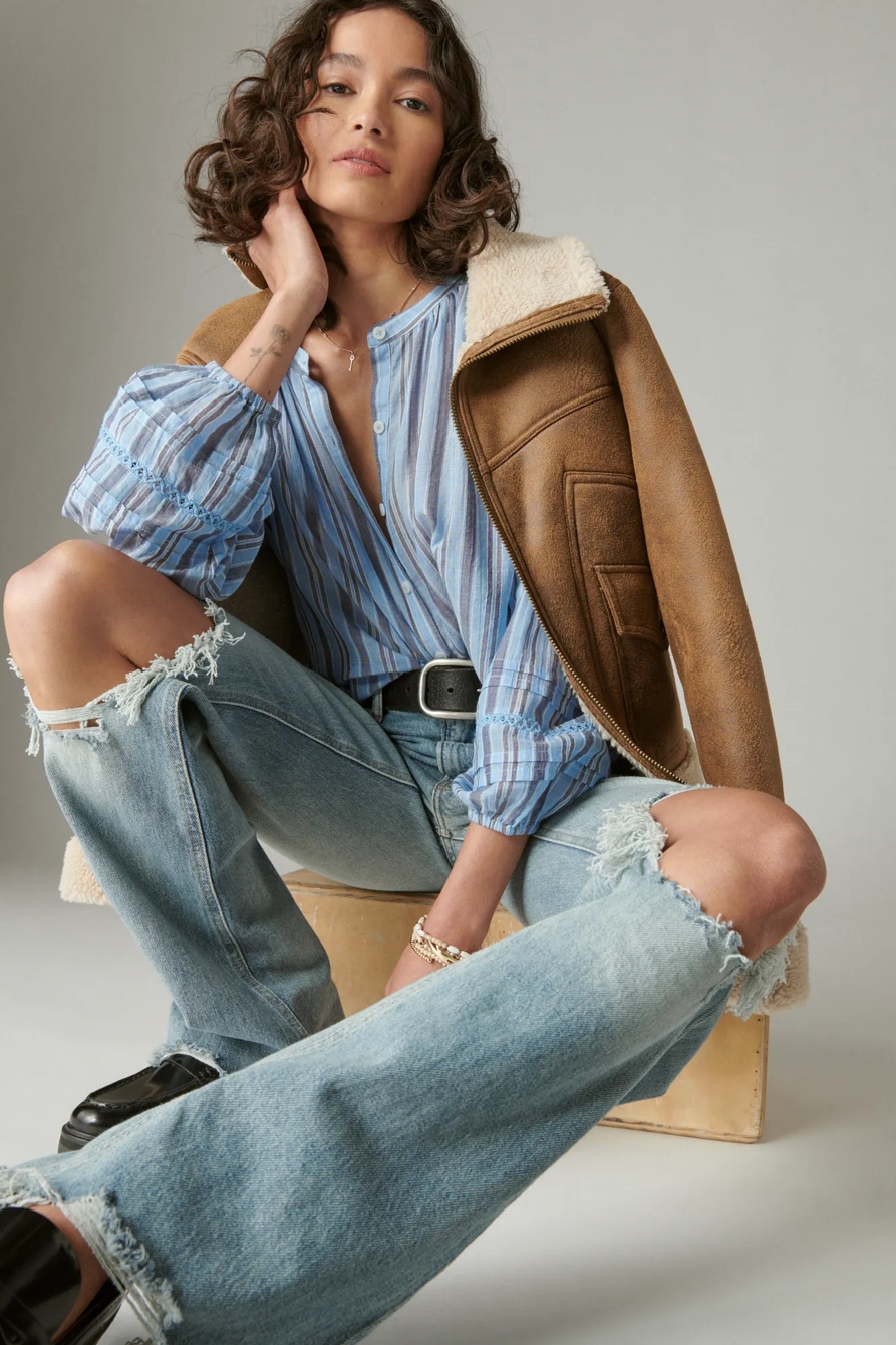 RELAXED BUTTON THROUGH BLOUSE, image 4