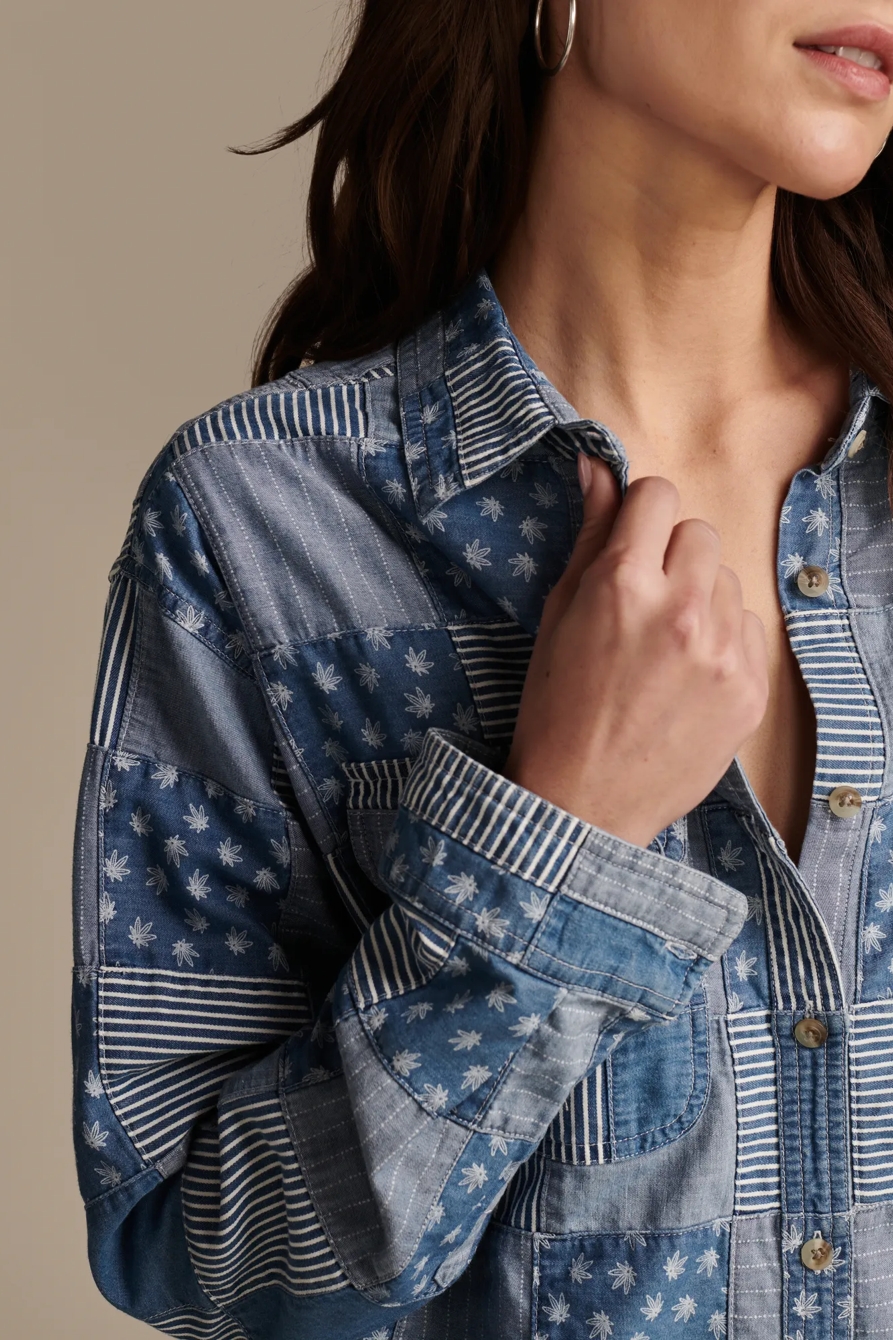 HIGHEST QUALITY PATCHWORK BUTTON DOWN, image 3