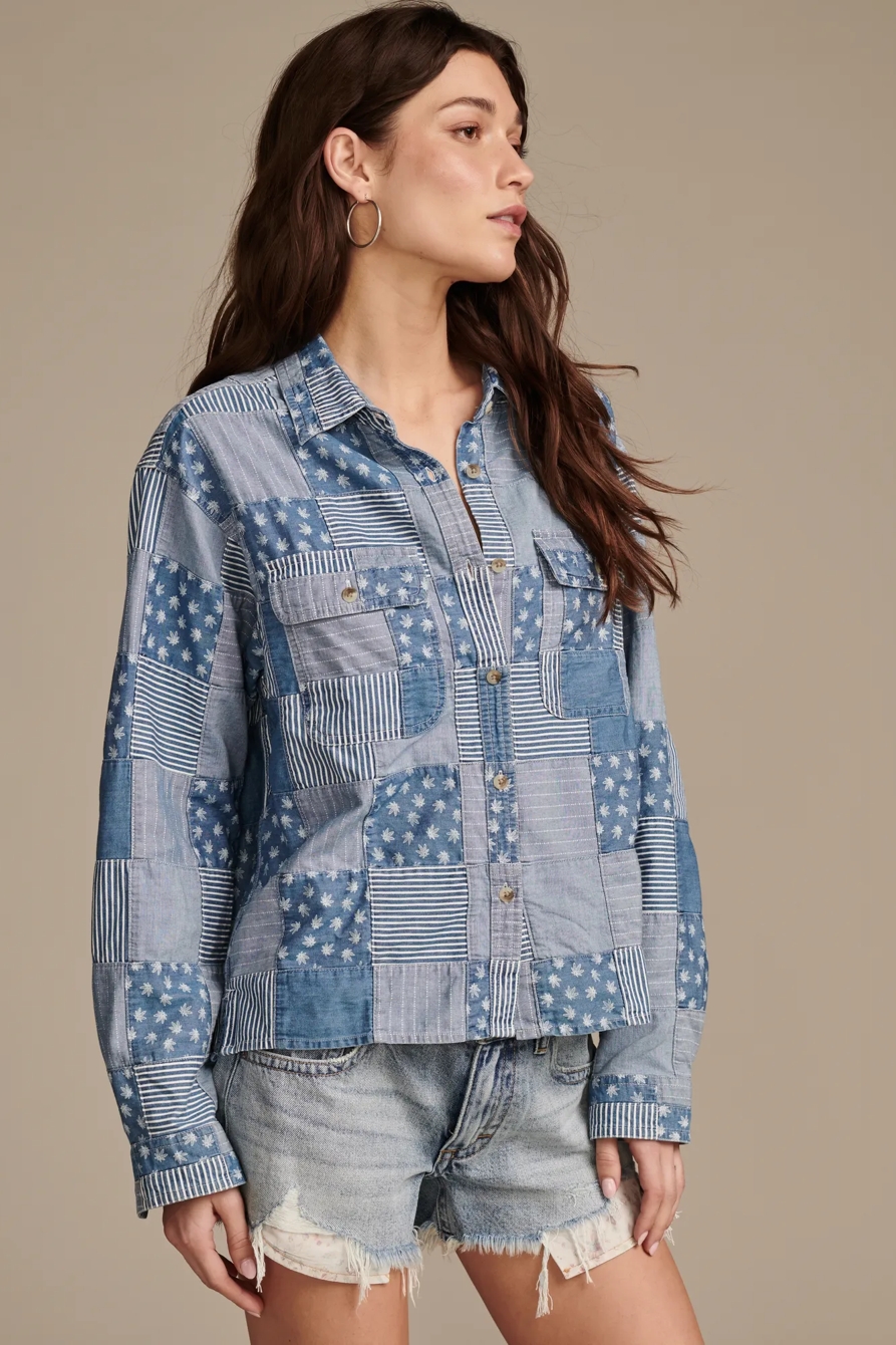 HIGHEST QUALITY PATCHWORK BUTTON DOWN, image 4