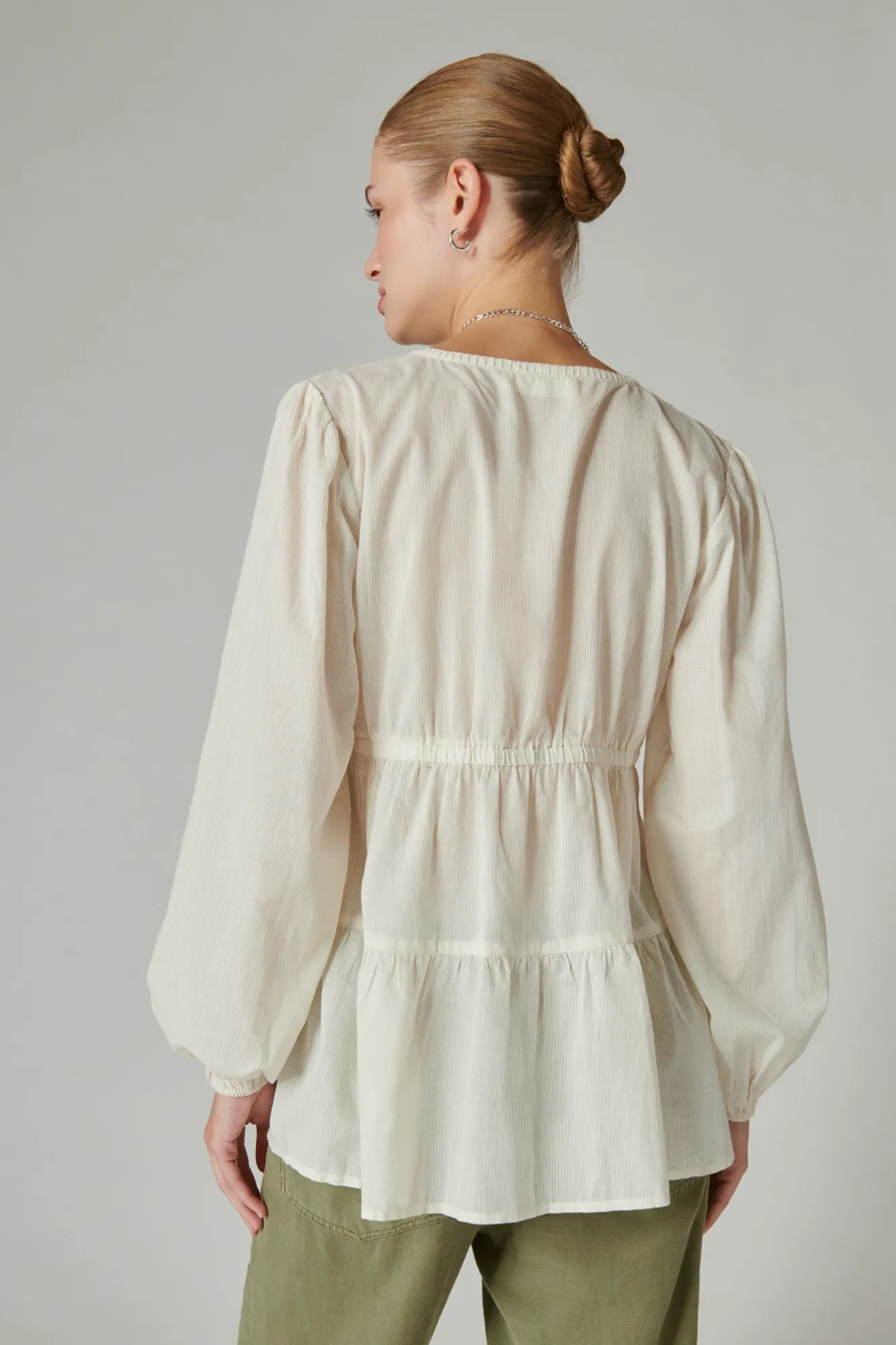 EMBROIDERED BABYDOLL TOP, image 3