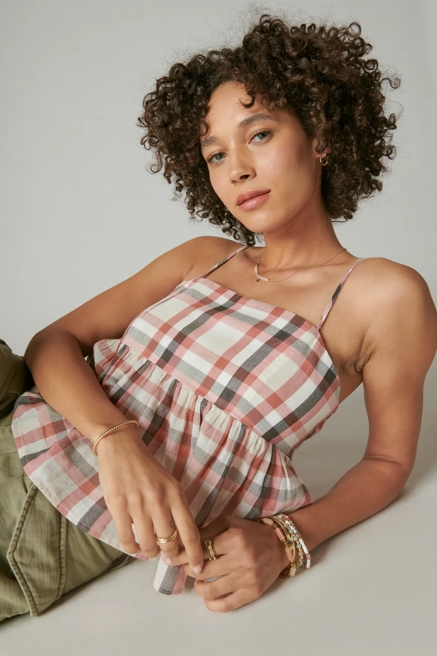 PLAID BABYDOLL TANK, image 1