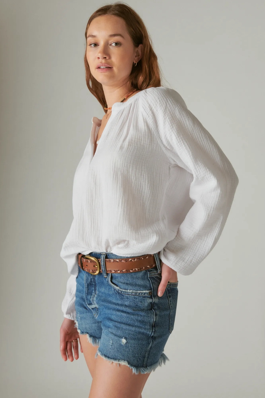LONG SLEEVE OPEN NECK SHIRT, image 3