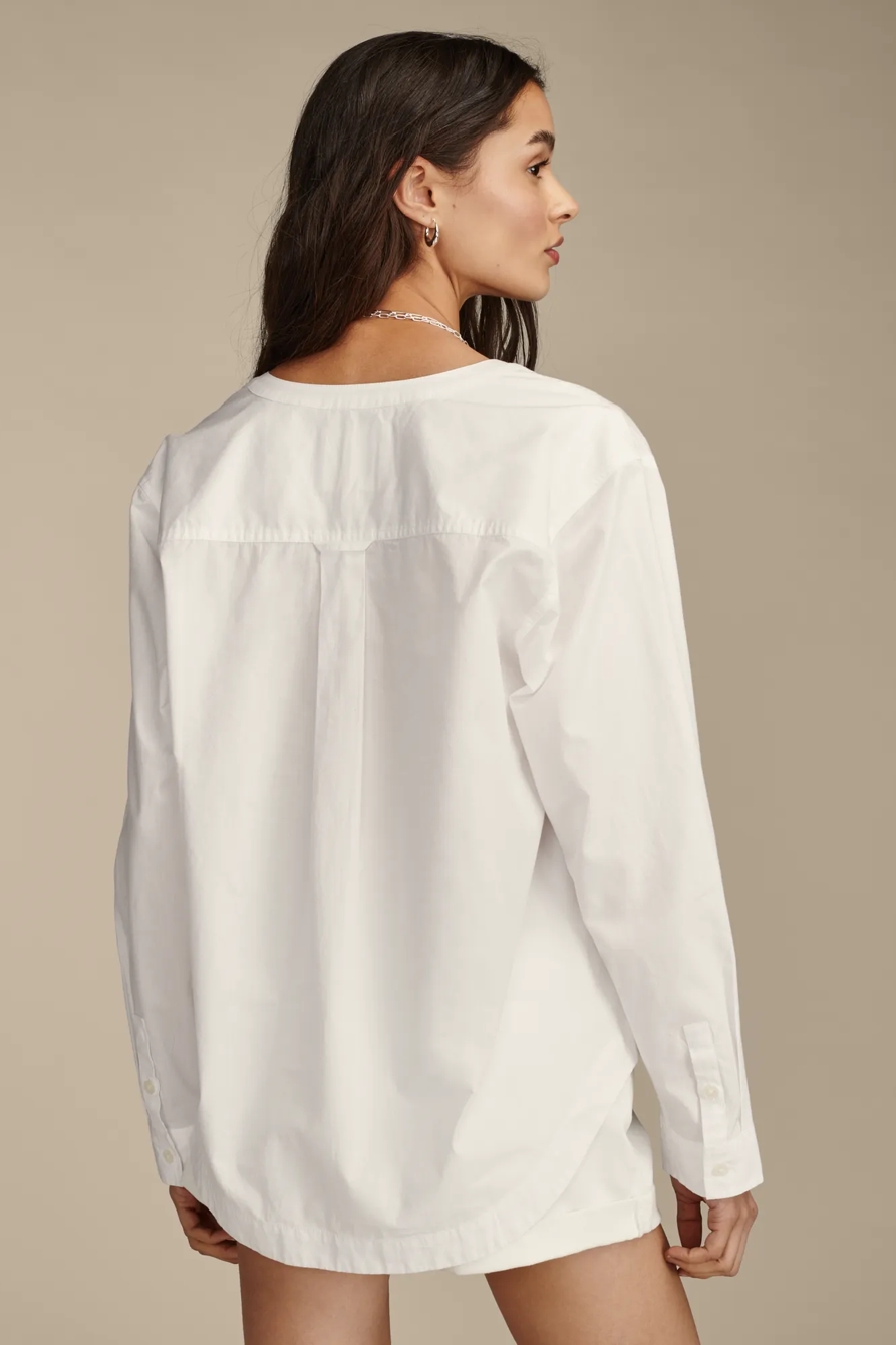 LACE UP POPLIN SHIRT, image 3