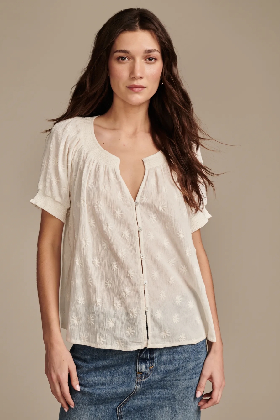 HIGHEST QUALITY SMOCKED EMBROIDERY BLOUSE, image 2
