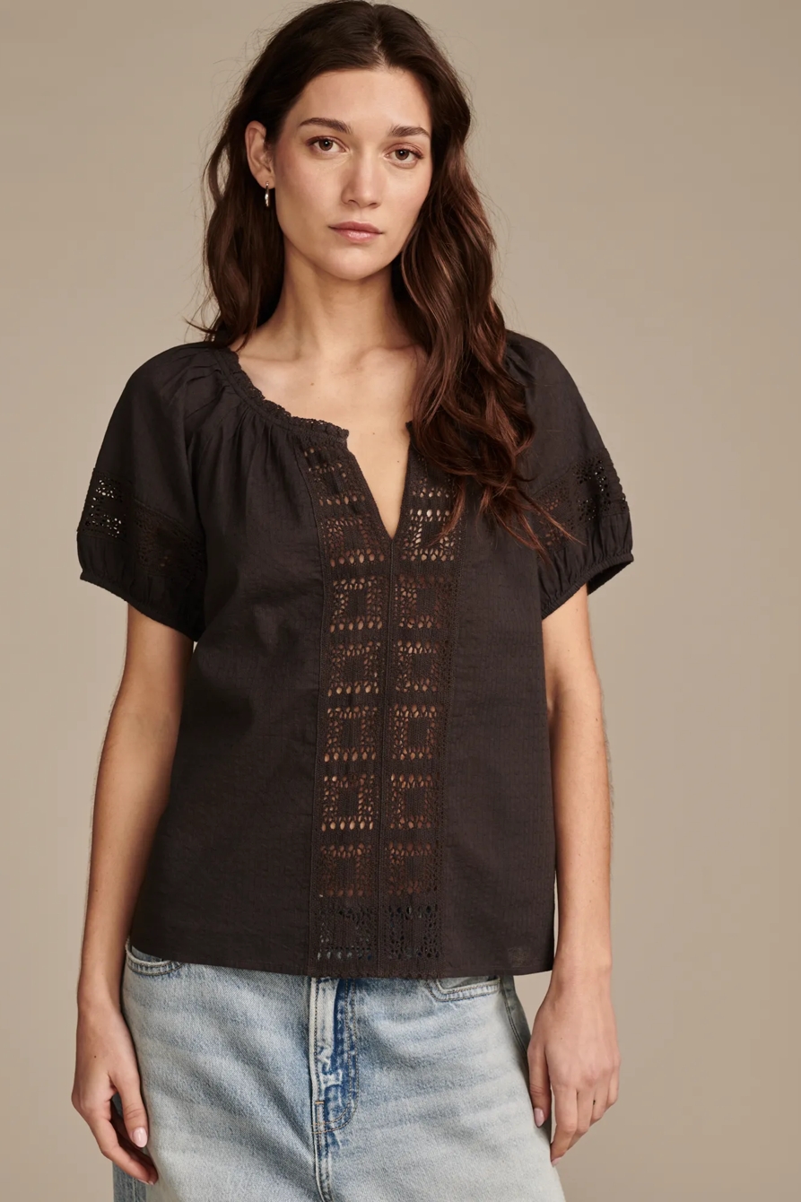 CROCHET SHORT SLEEVE TOP, image 2