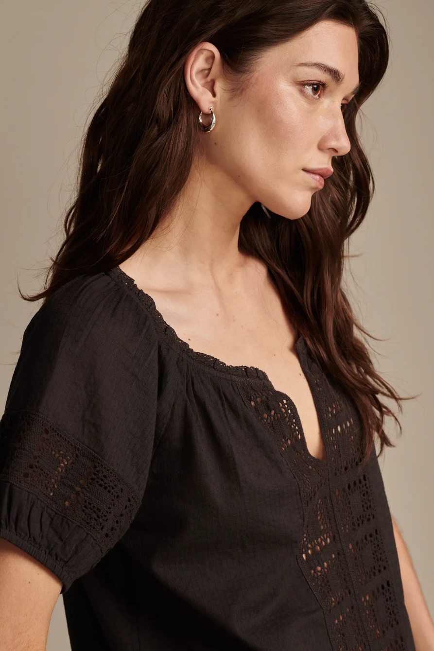 CROCHET SHORT SLEEVE TOP, image 3