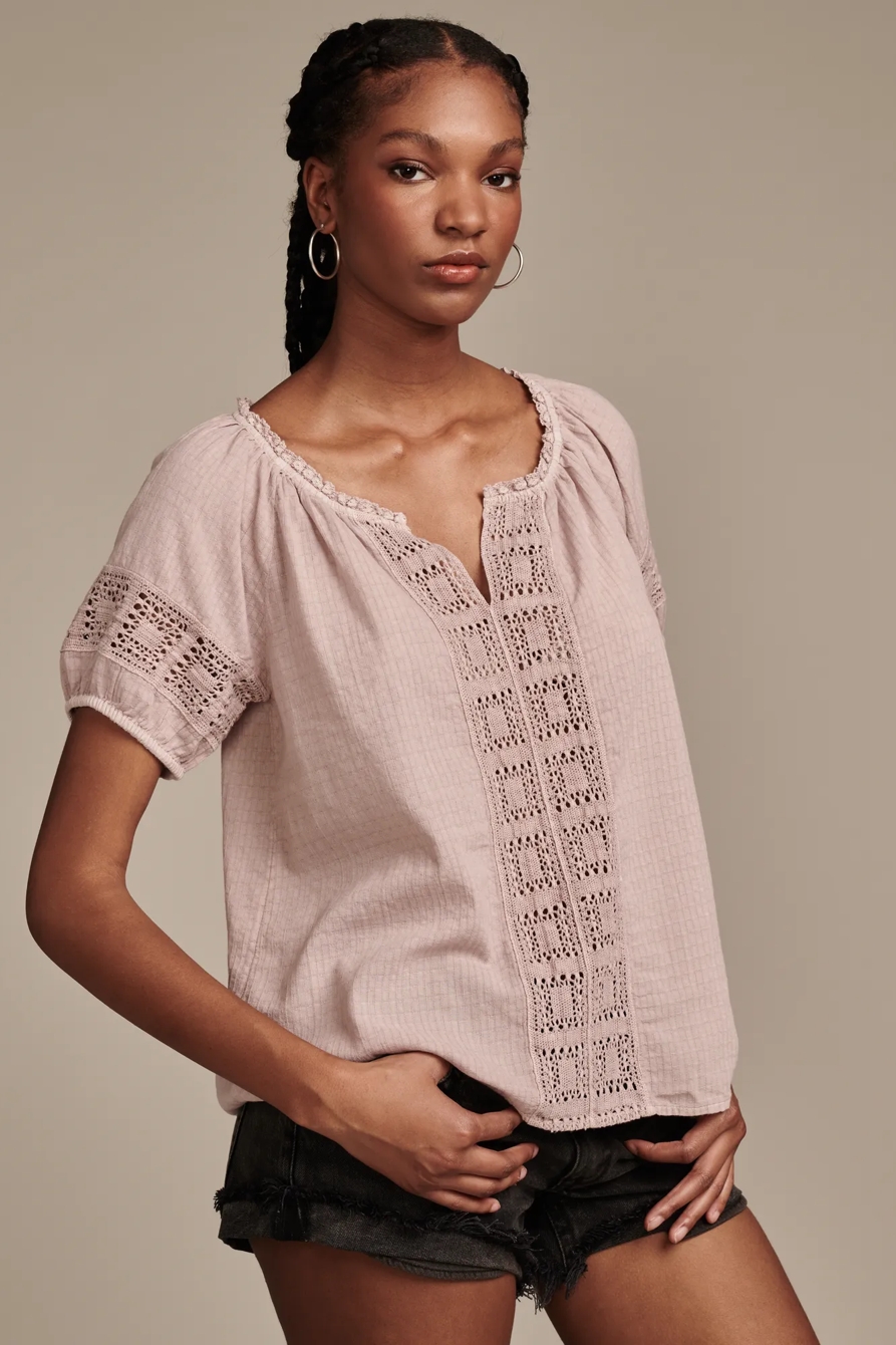 CROCHET SHORT SLEEVE TOP, image 2