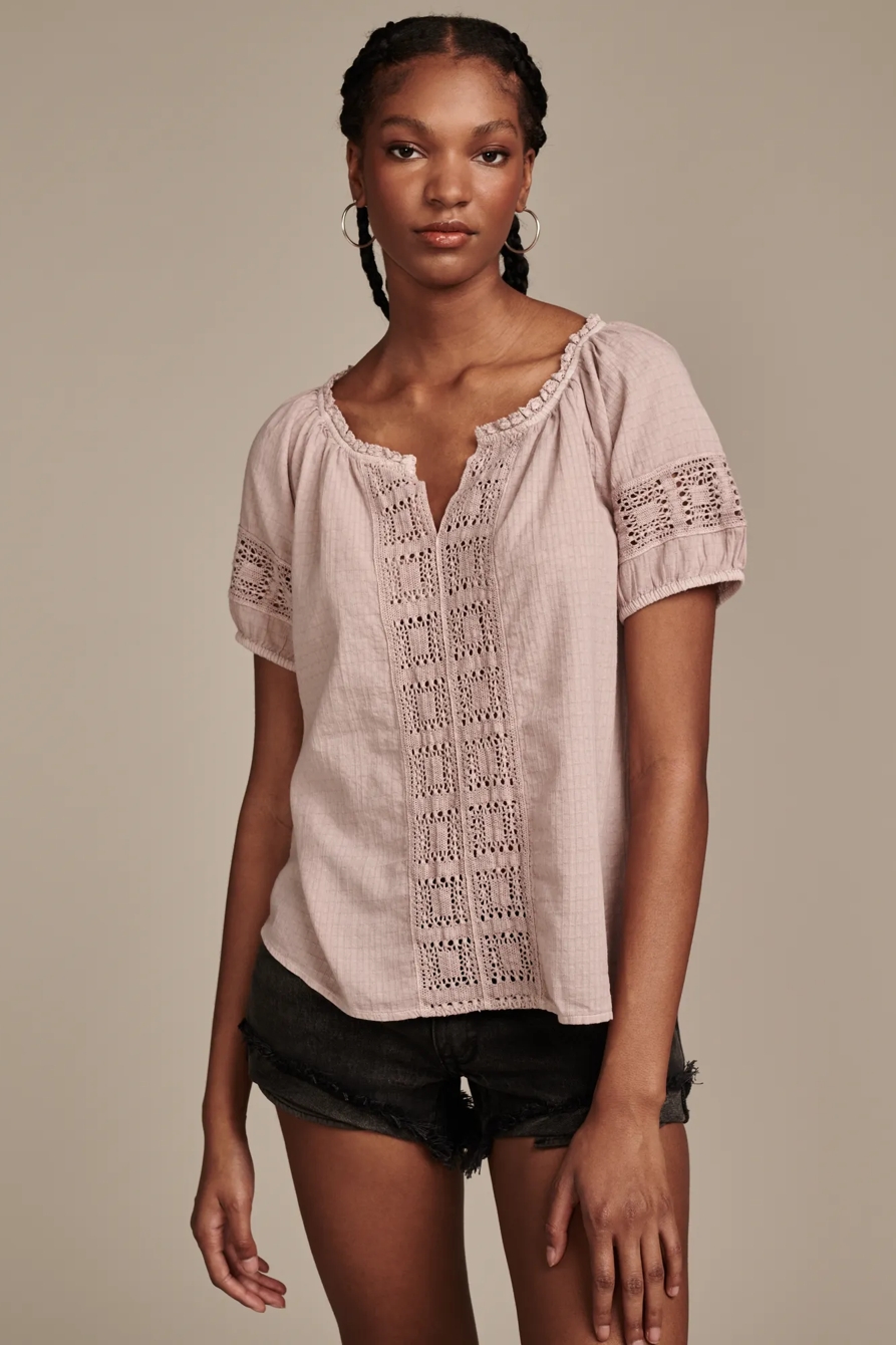 CROCHET SHORT SLEEVE TOP, image 3