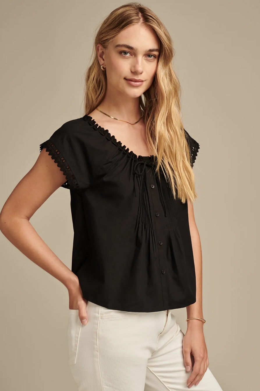 PINTUCK EYELET BLOUSE, image 3