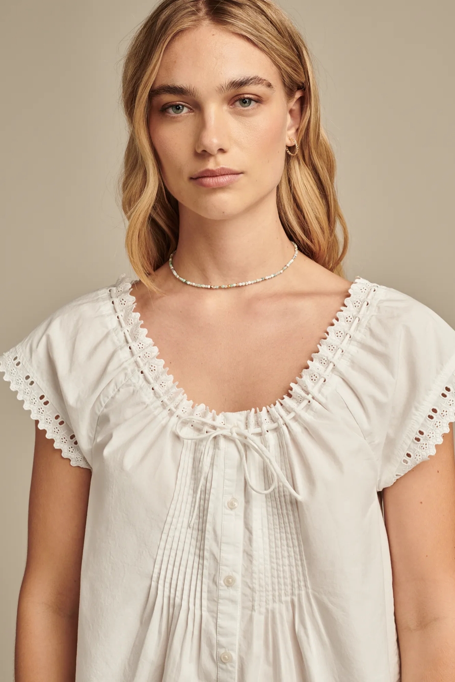 PINTUCK EYELET BLOUSE, image 3