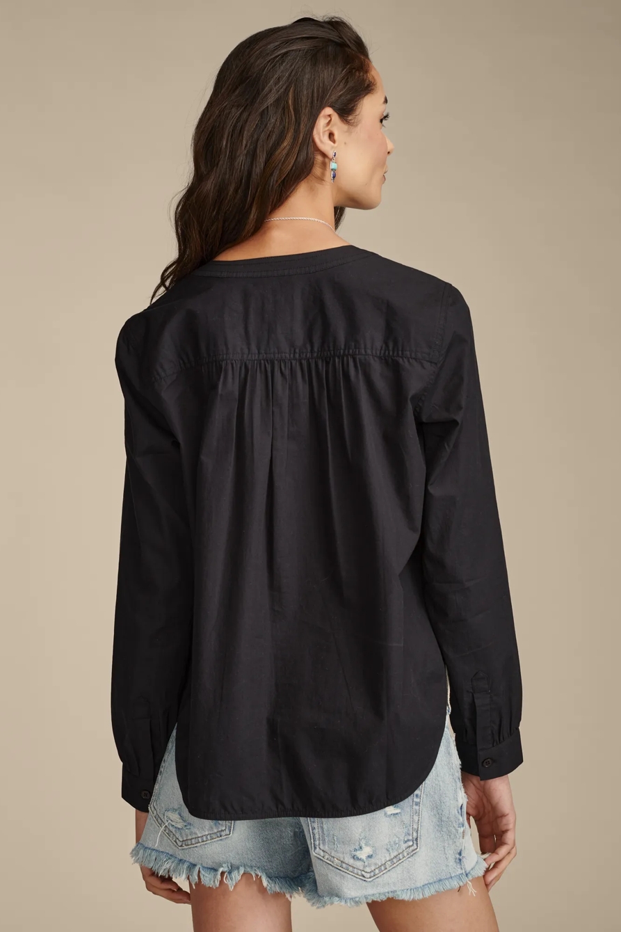PINTUCK BIB BLOUSE, image 3