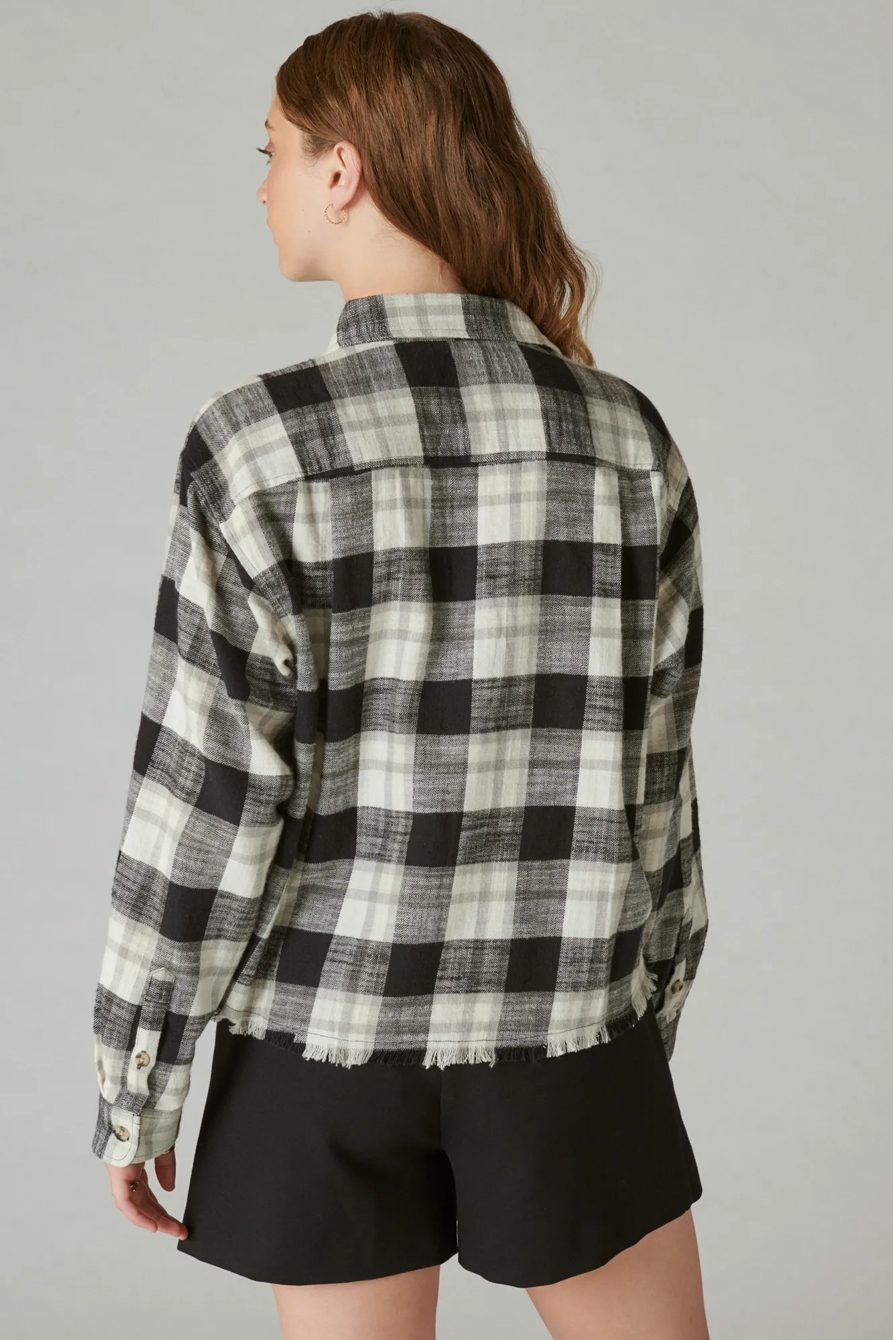 RAW EDGE CROPPED PLAID, image 3