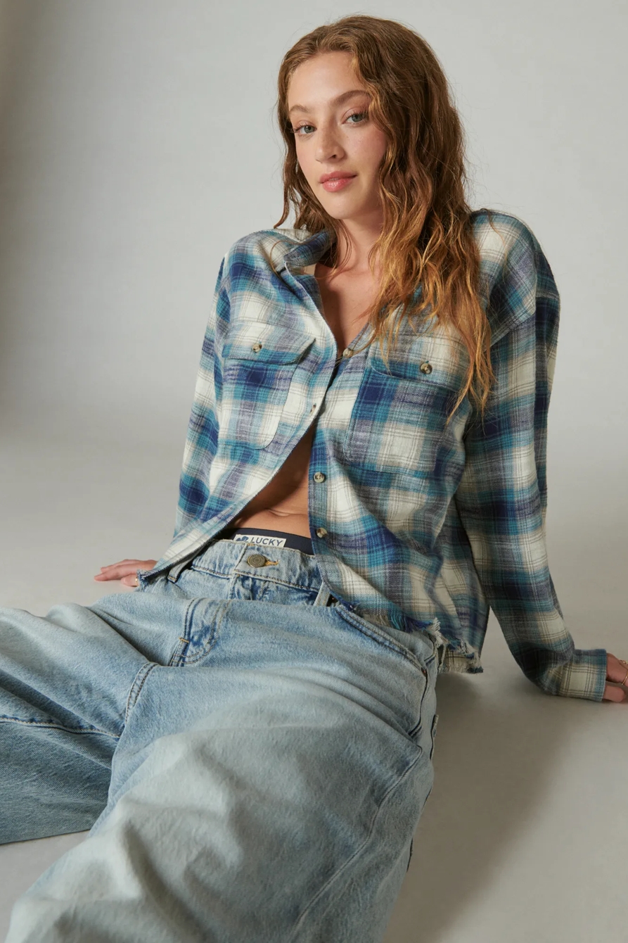 RAW EDGE CROPPED PLAID, image 2