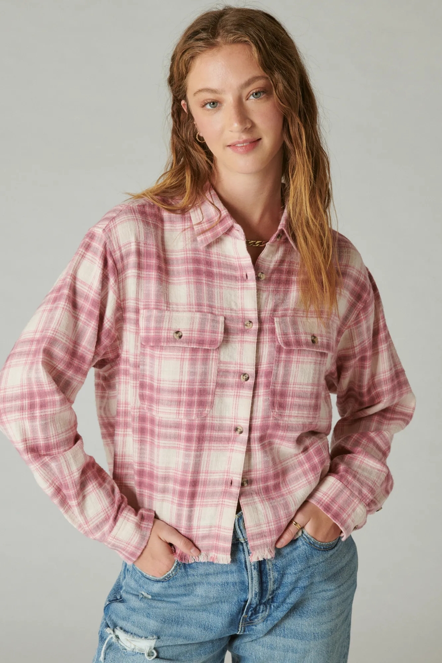 RAW EDGE CROPPED PLAID, image 2