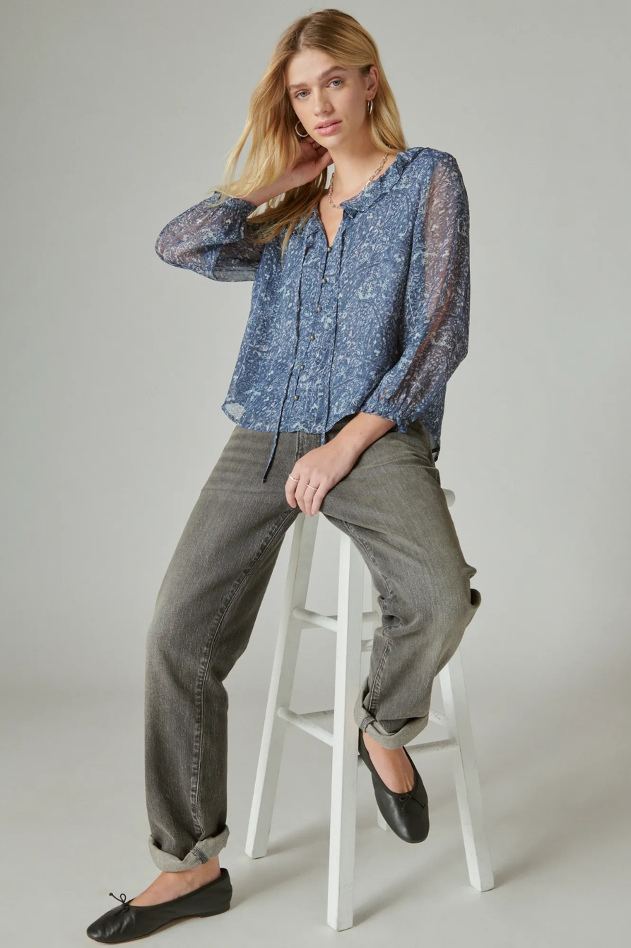 PRINTED CHIFFON BLOUSE, image 2