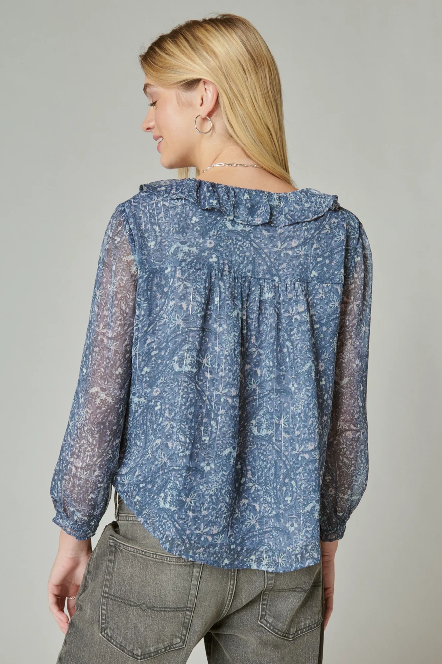 PRINTED CHIFFON BLOUSE, image 3