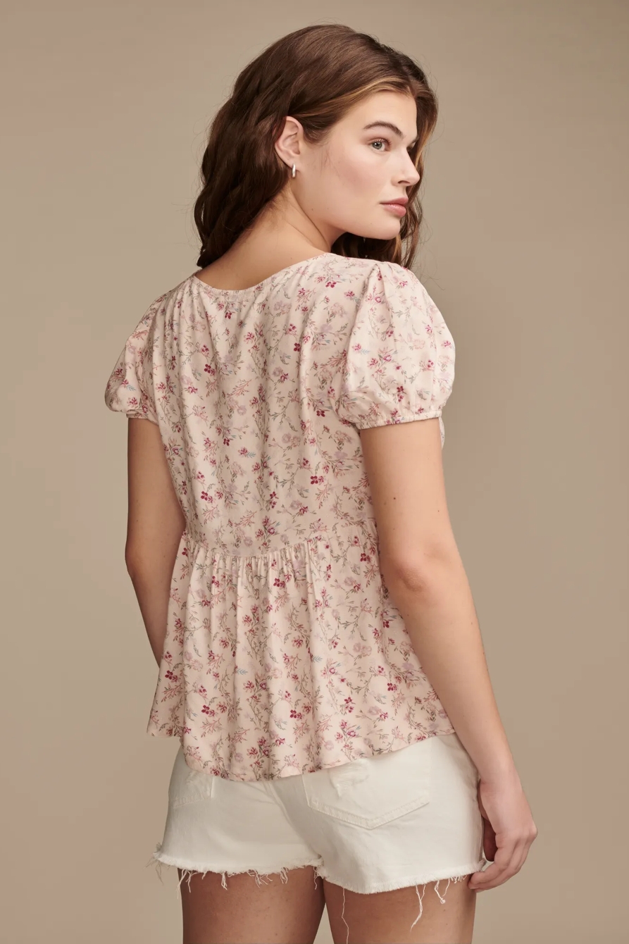 WIDE SMOCKED SHORT SLV TOP, image 4