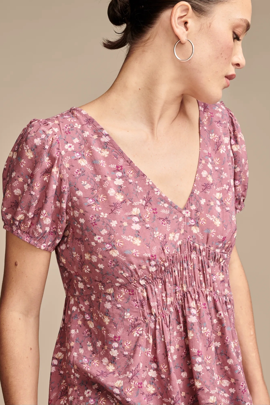 WIDE SMOCKED SHORT SLV TOP, image 4