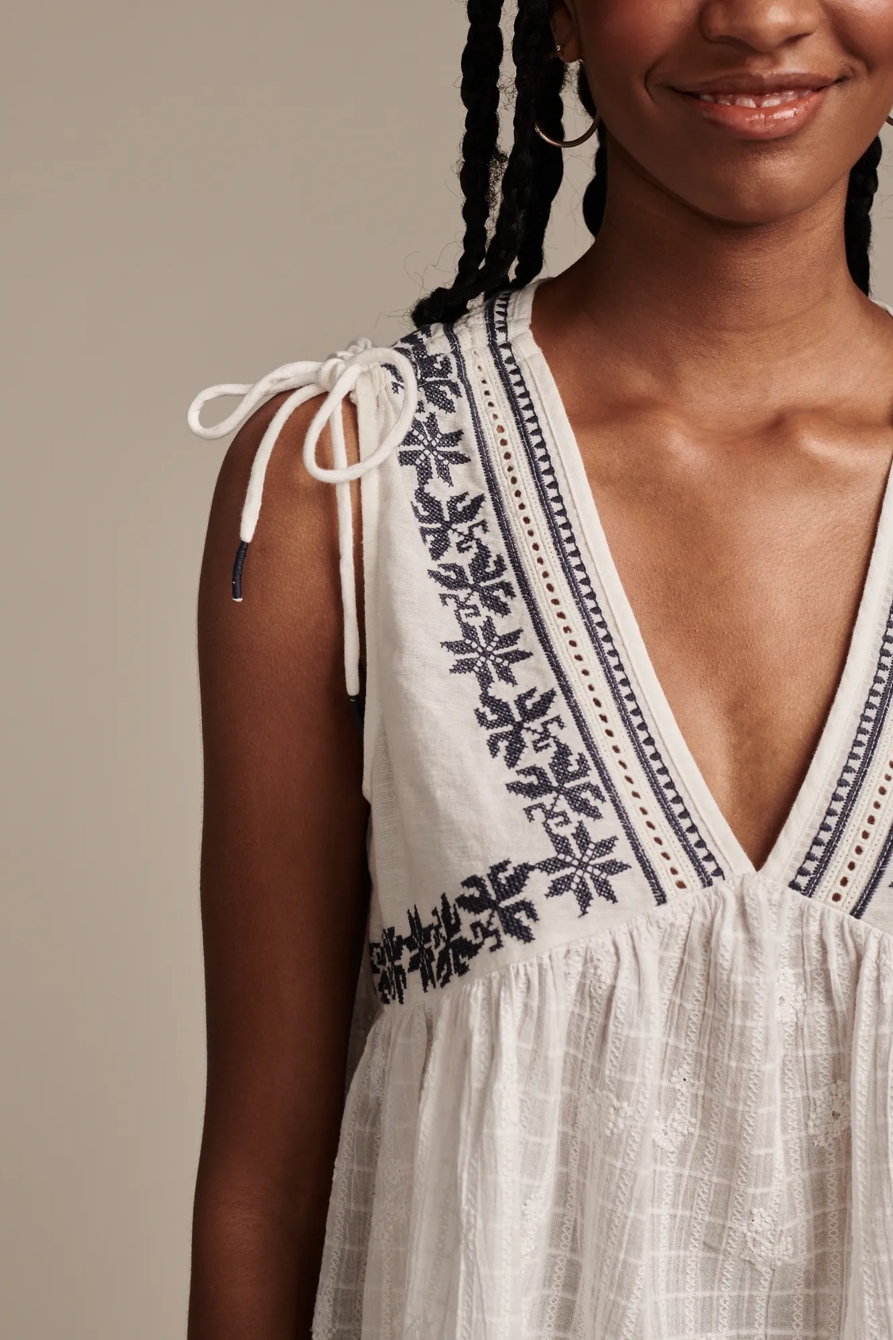 RUCHED SHOULDER DEEP V TOP, image 3