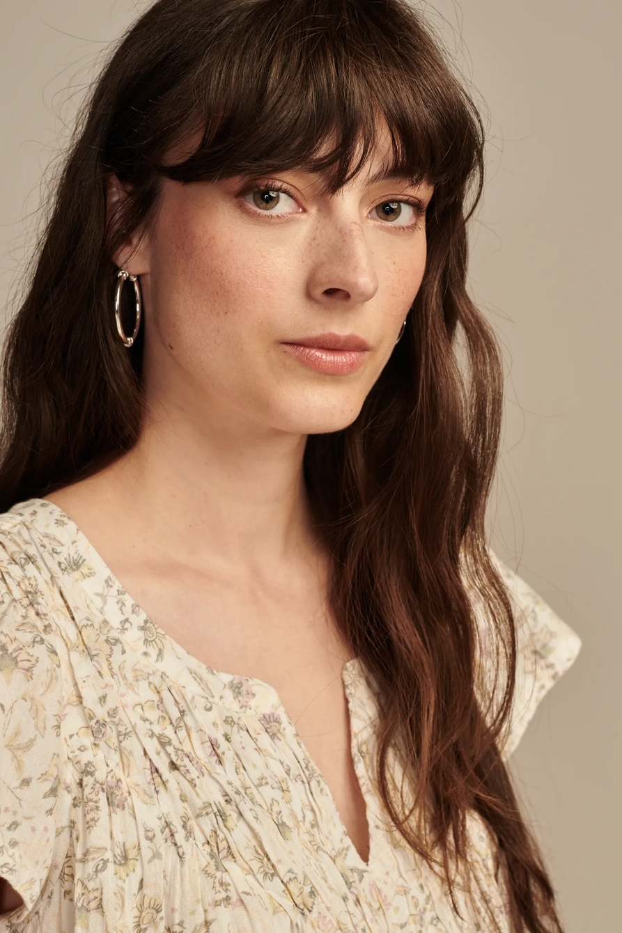 WIDE SMOCKED FLUTTER SLEEVE TOP, image 4