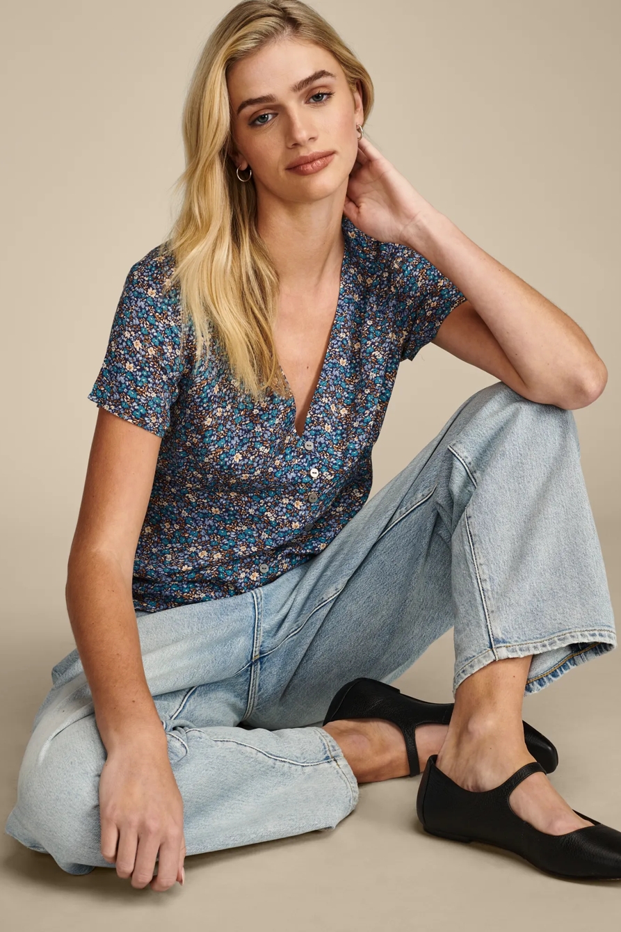 PRINTED BUTTON FRONT TOP, image 2