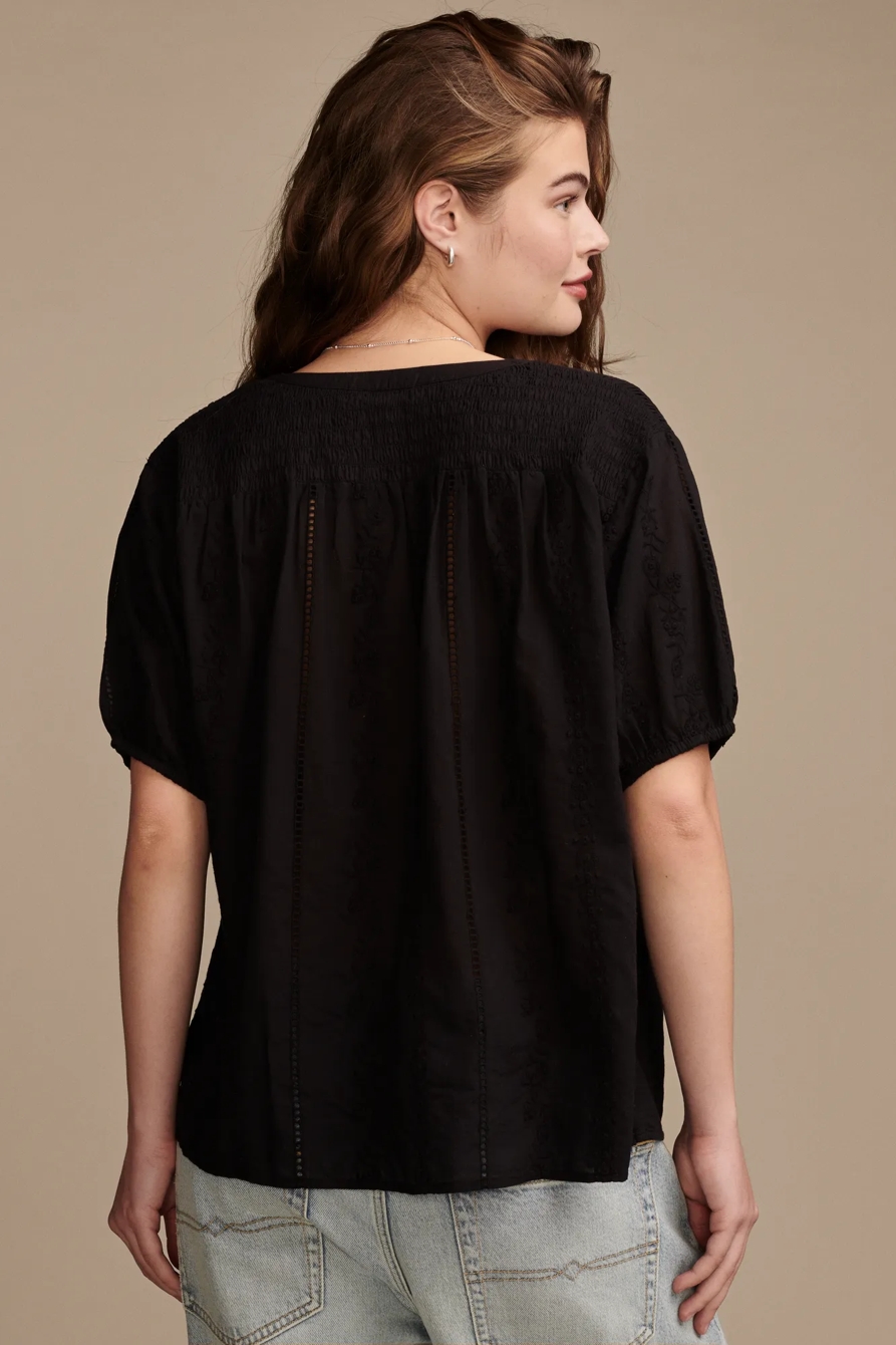 SMOCKED SHOULDER BLOUSE, image 4
