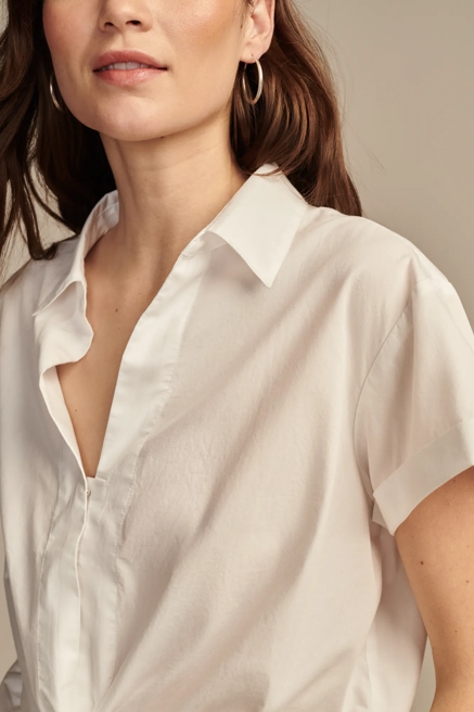 TWIST FRONT COLLARED SHIRT, image 3
