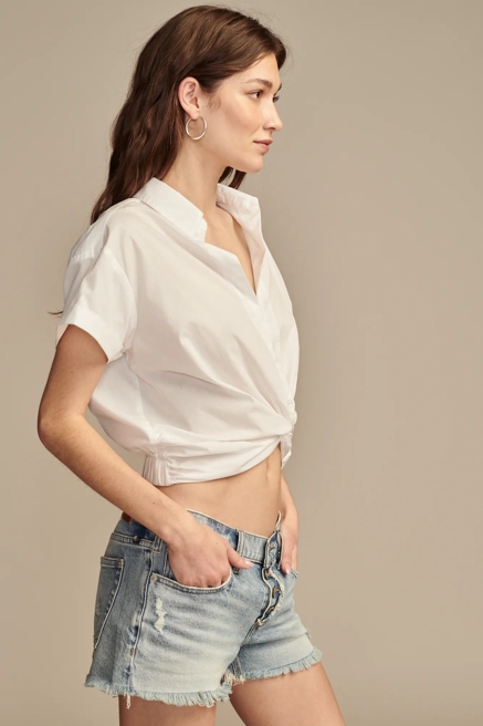 TWIST FRONT COLLARED SHIRT, image 4