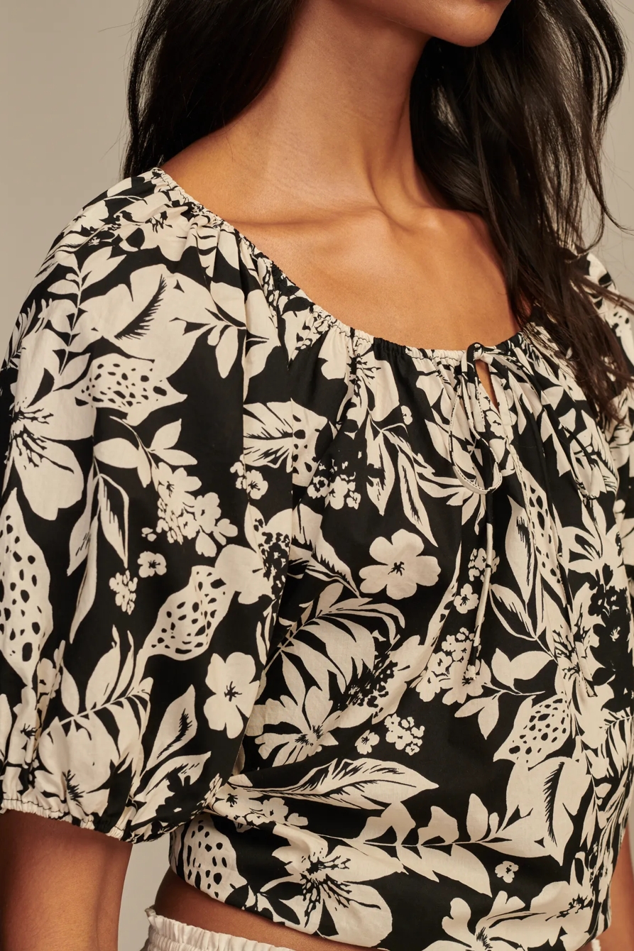 GATHERED POPLIN TOP, image 2