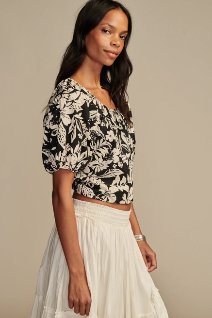 GATHERED POPLIN TOP, image 3