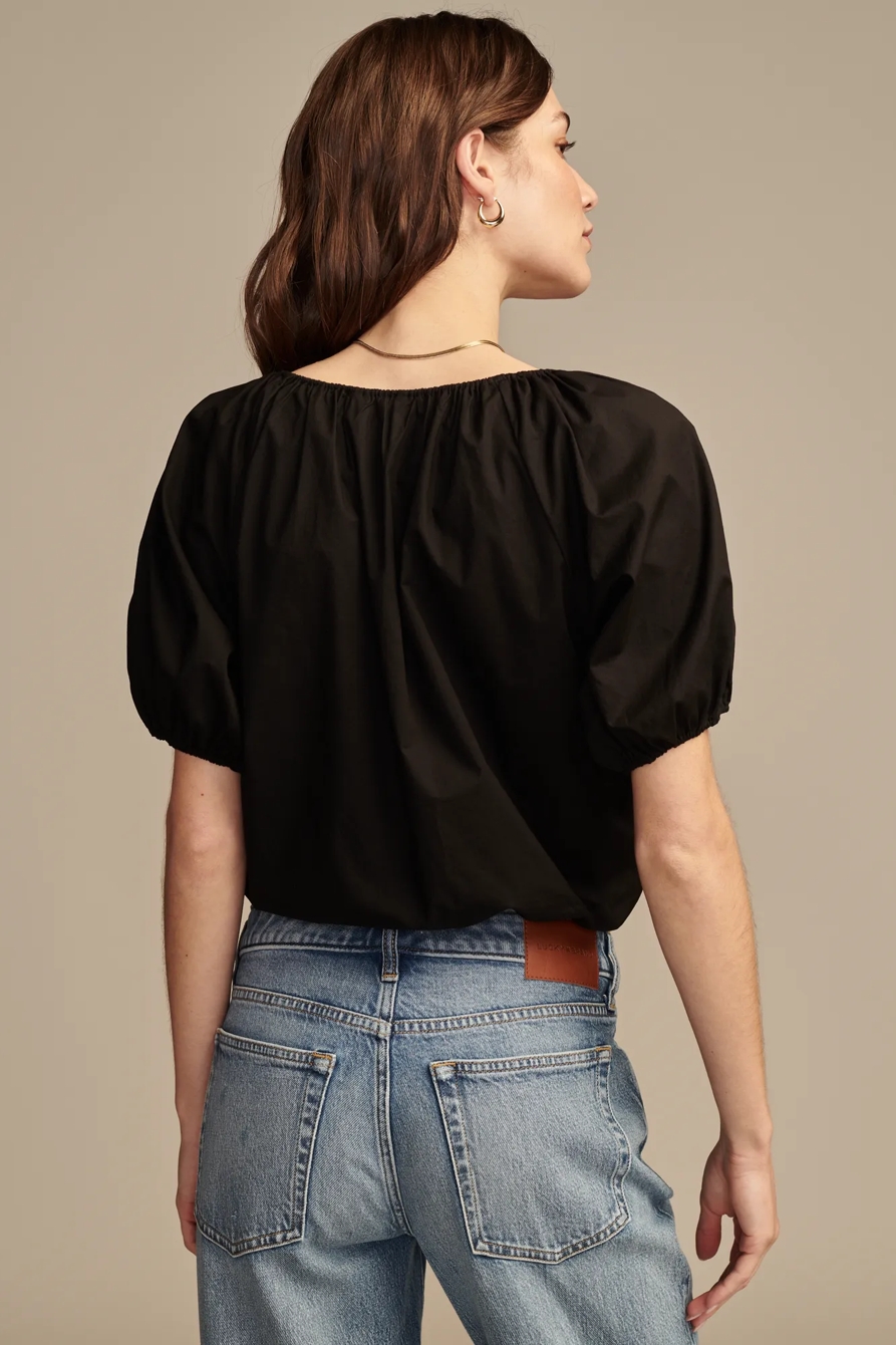 GATHERED POPLIN TOP, image 5