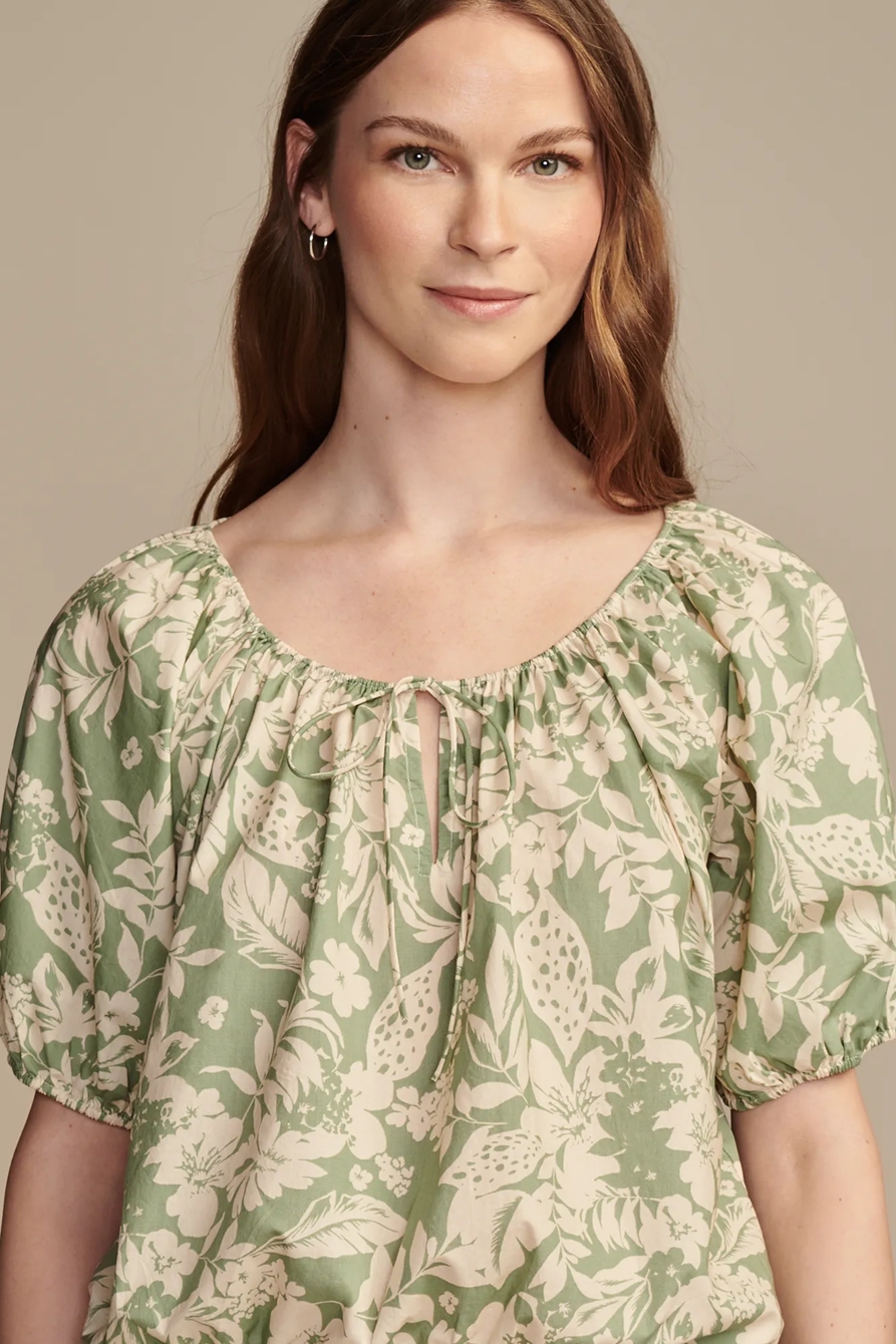 GATHERED POPLIN TOP, image 2