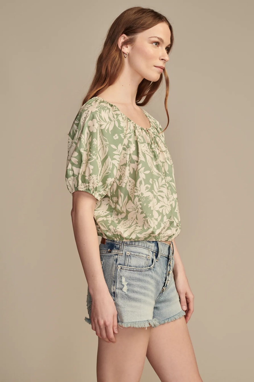 GATHERED POPLIN TOP, image 3