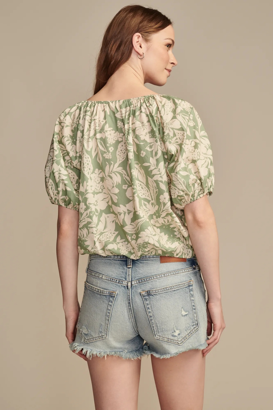 GATHERED POPLIN TOP, image 4
