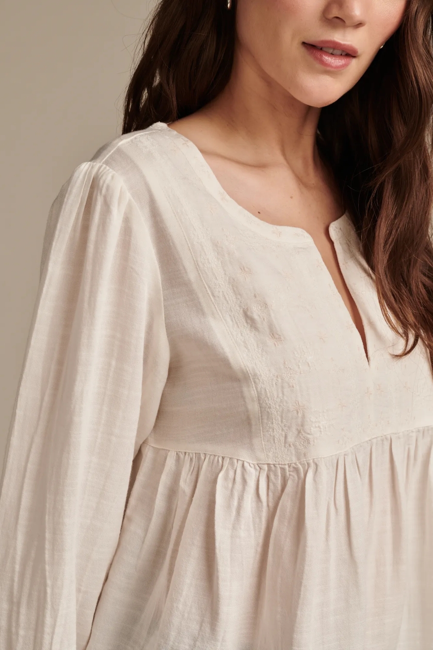 NOTCH NECK PEASANT BLOUSE, image 4