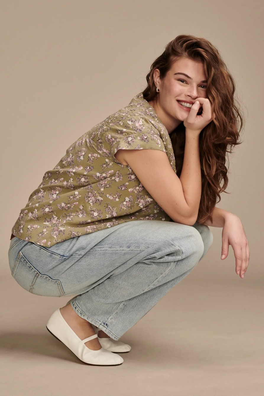 SHORT SLEEVE SMOCKED BLOUSE, image 4