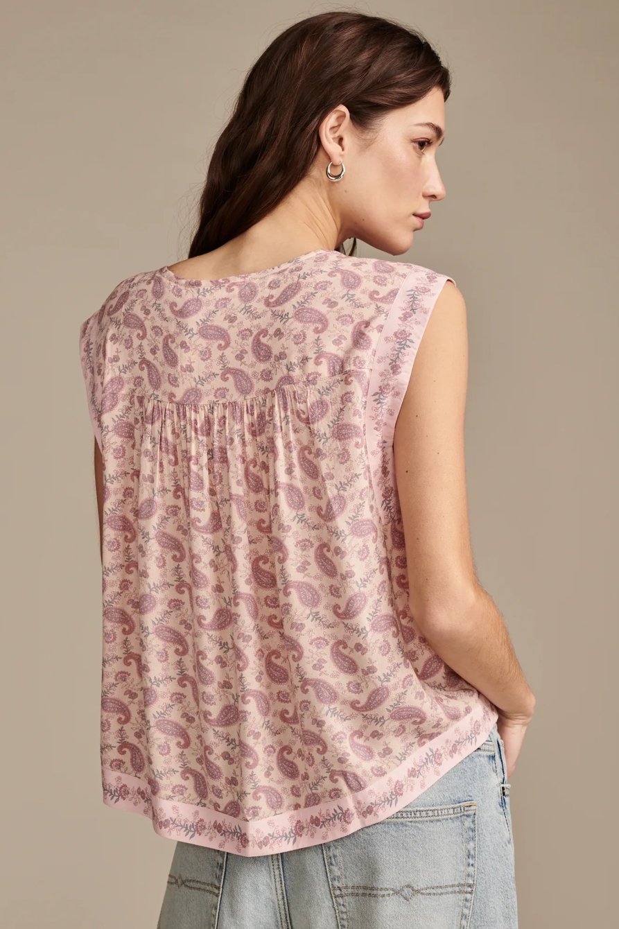 EMBROIDERED HIGH LOW SLEEVELESS BLOUSE, image 5