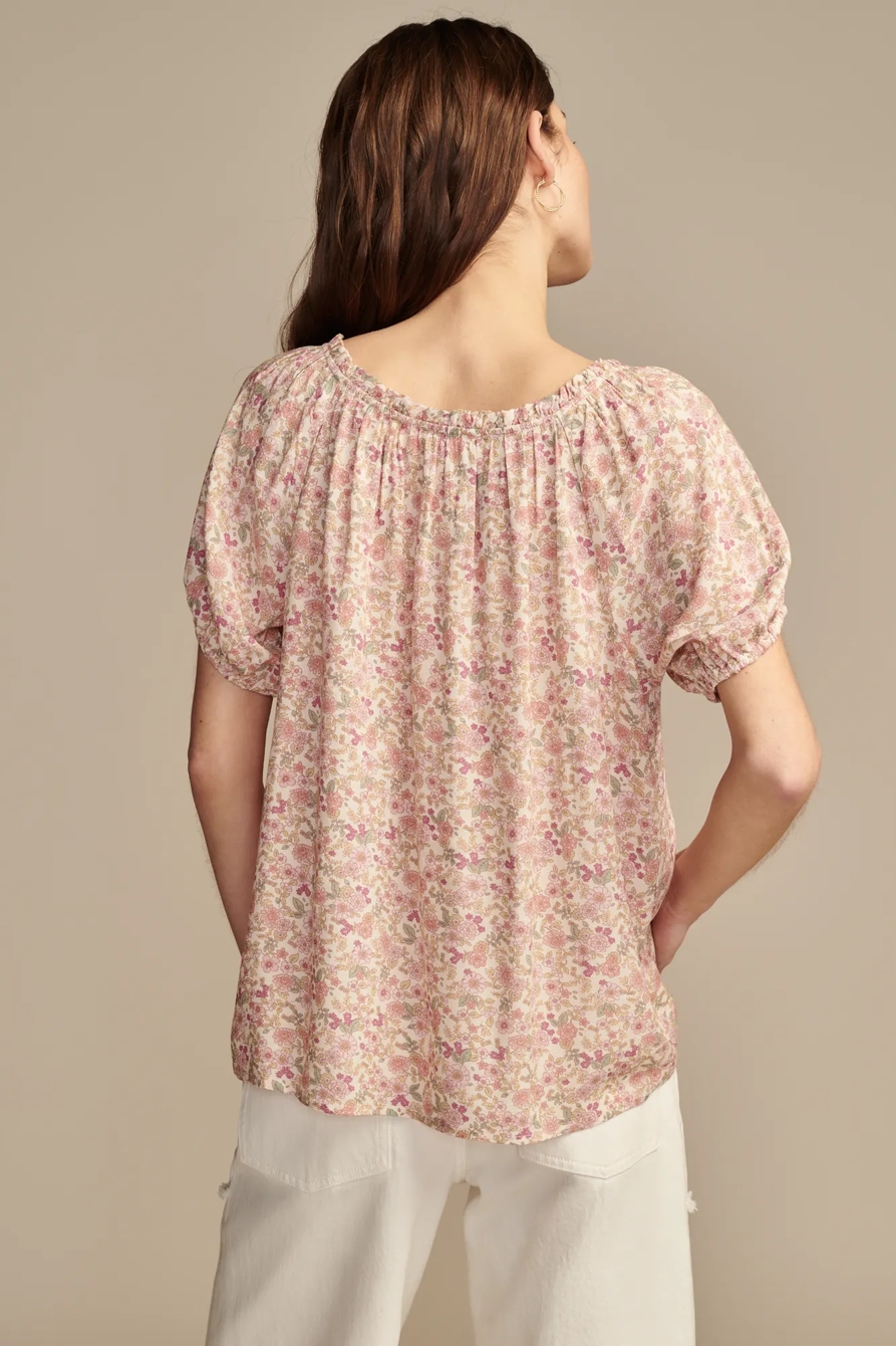 NOTCH NECK SHORT SLEEVE PEASANT, image 4
