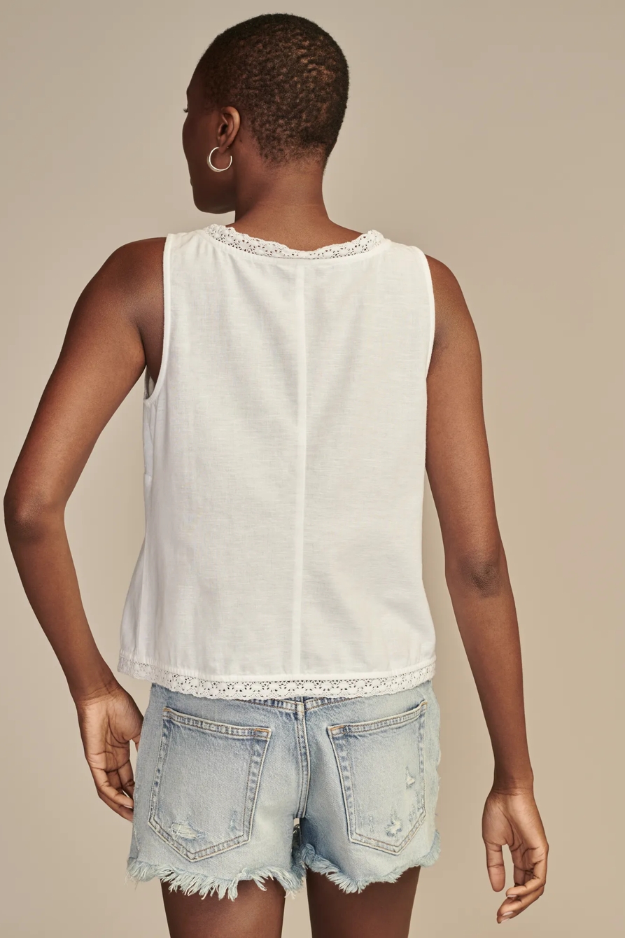FLYAWAY SLEEVELESS LACE TANK, image 4