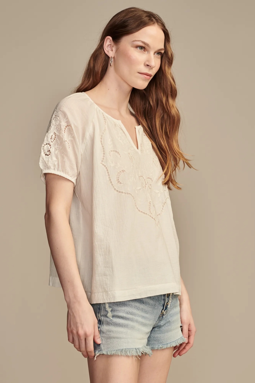 SHORT SLEEVE CUTWORK PEASANT, image 4