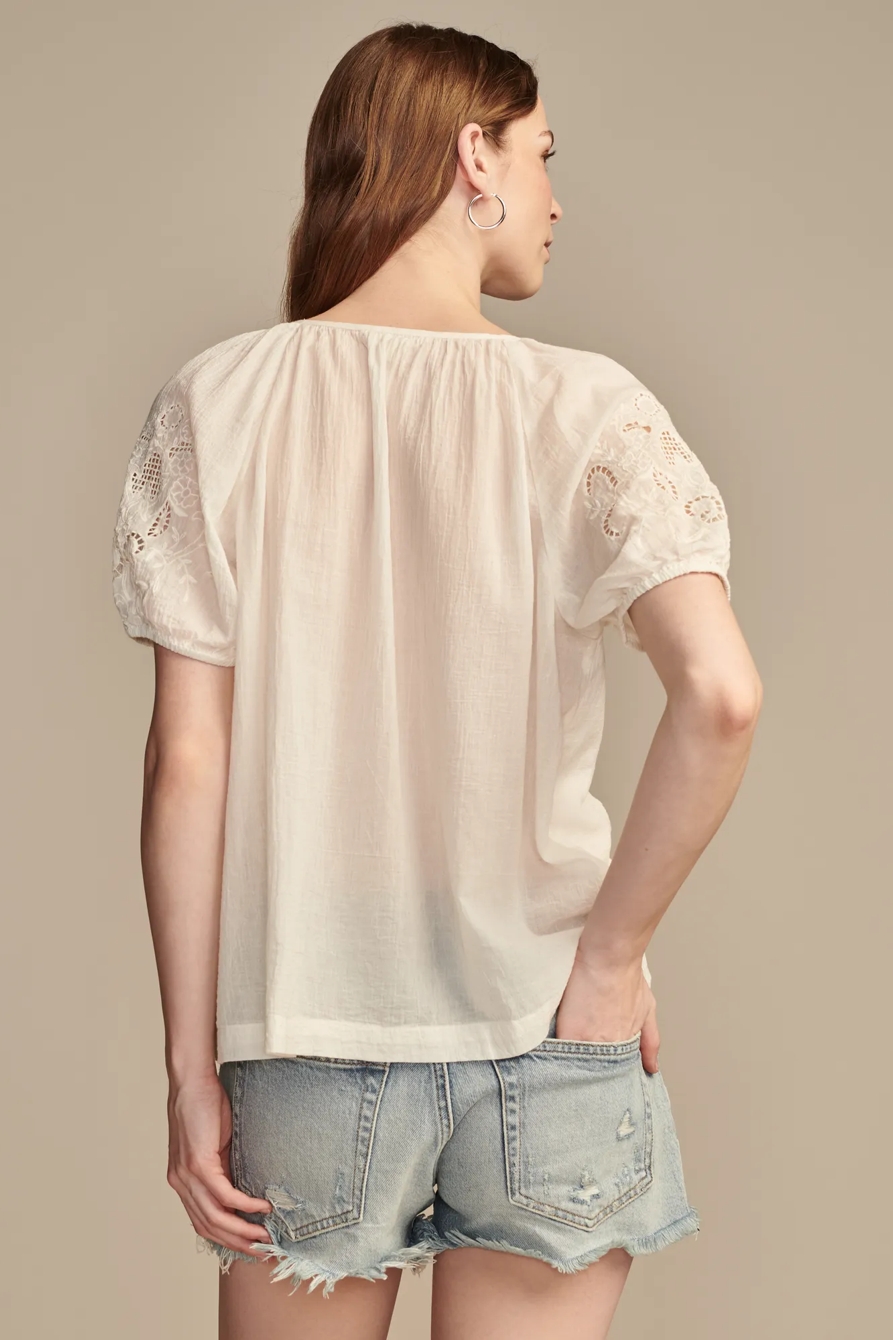 SHORT SLEEVE CUTWORK PEASANT, image 5
