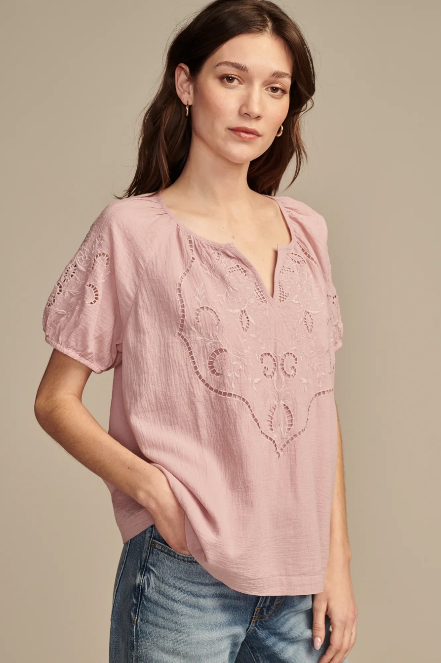 SHORT SLEEVE CUTWORK PEASANT, image 4