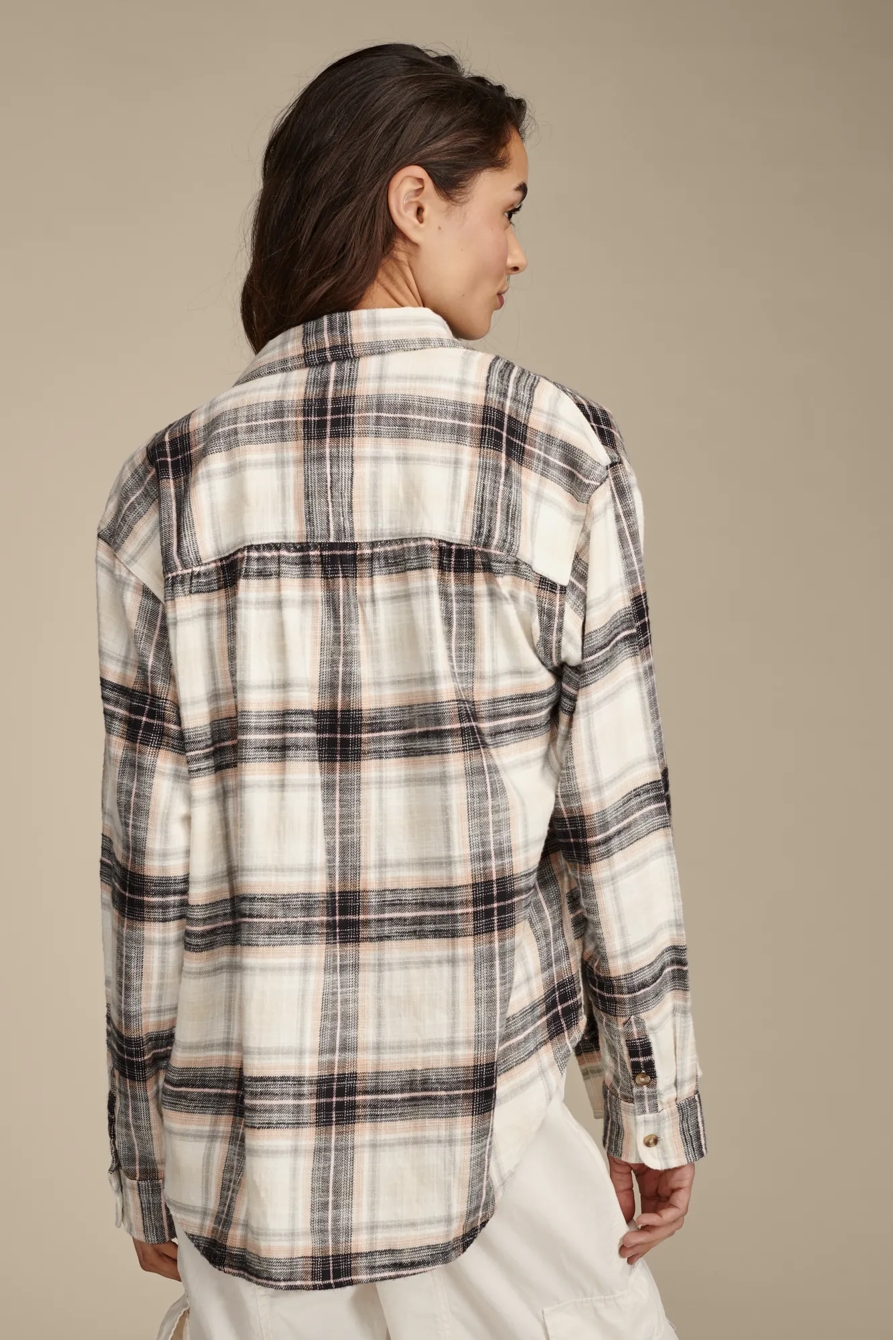 OVERSIZED PLAID BOYFRIEND POCKET SHIRT, image 3