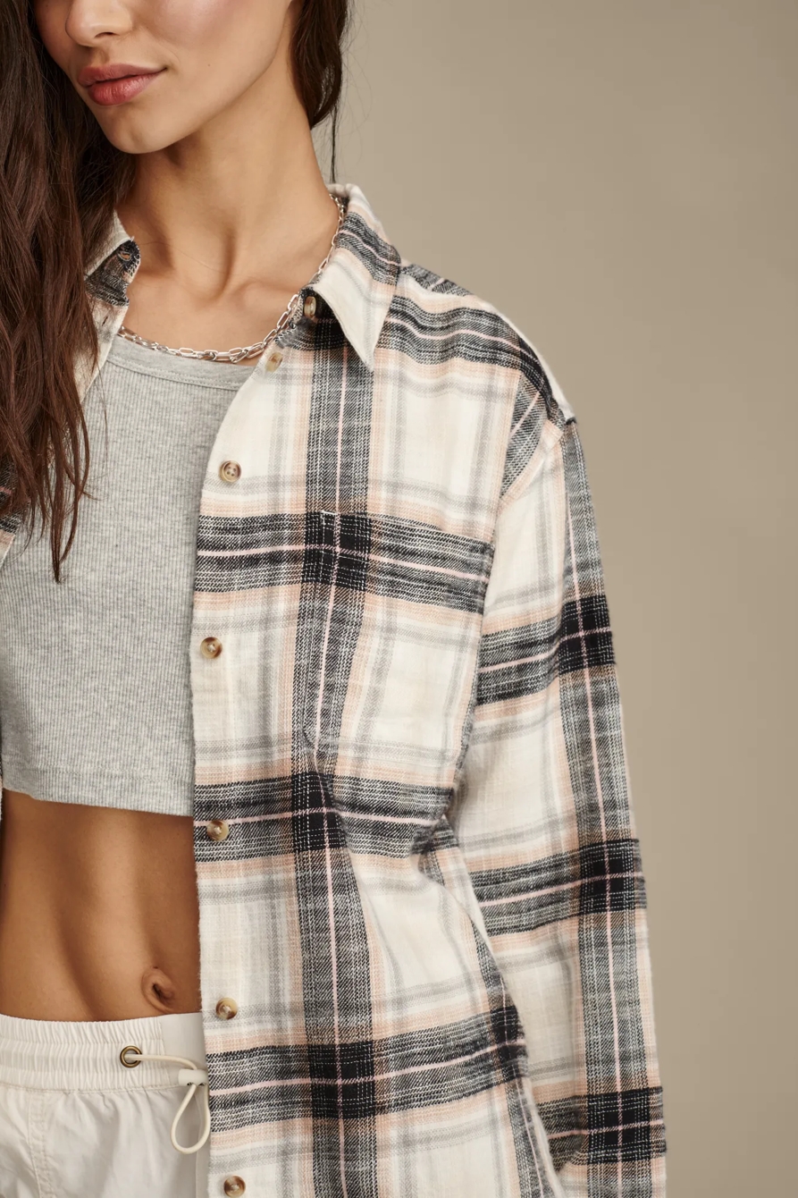 OVERSIZED PLAID BOYFRIEND POCKET SHIRT, image 4