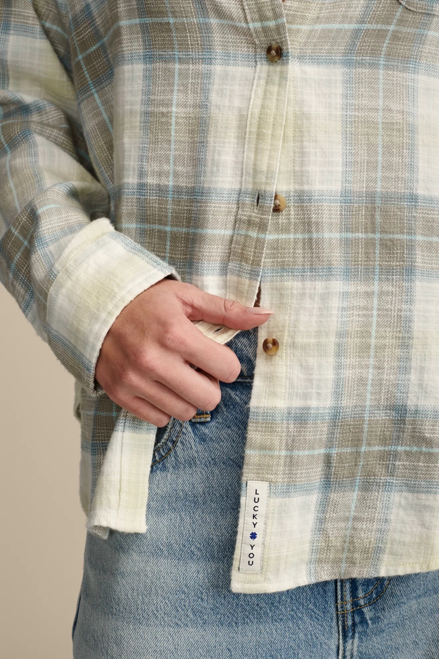 OVERSIZED PLAID BOYFRIEND POCKET SHIRT, image 4