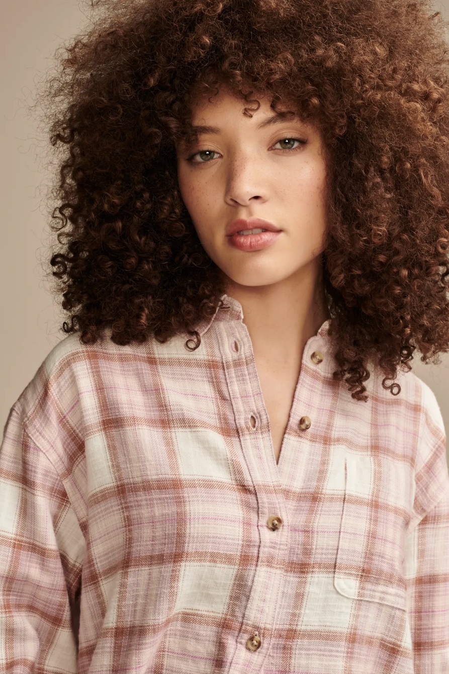 OVERSIZED PLAID BOYFRIEND POCKET SHIRT, image 2