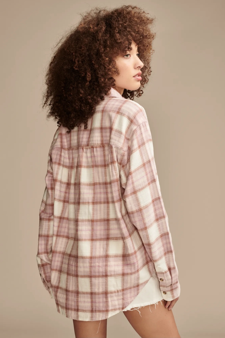 OVERSIZED PLAID BOYFRIEND POCKET SHIRT, image 3