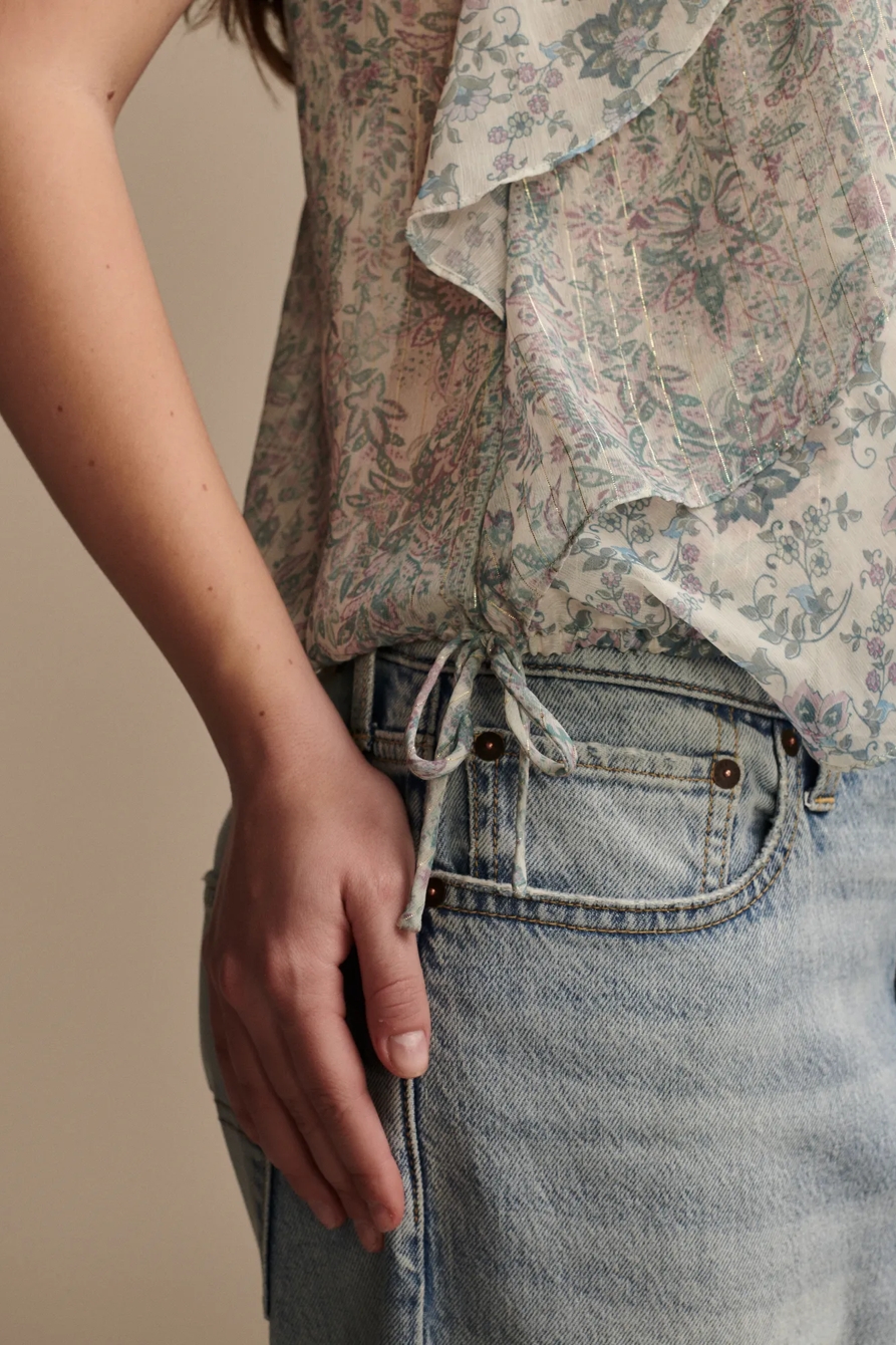 PRINTED ASYM RUFFLE CAMI, image 3