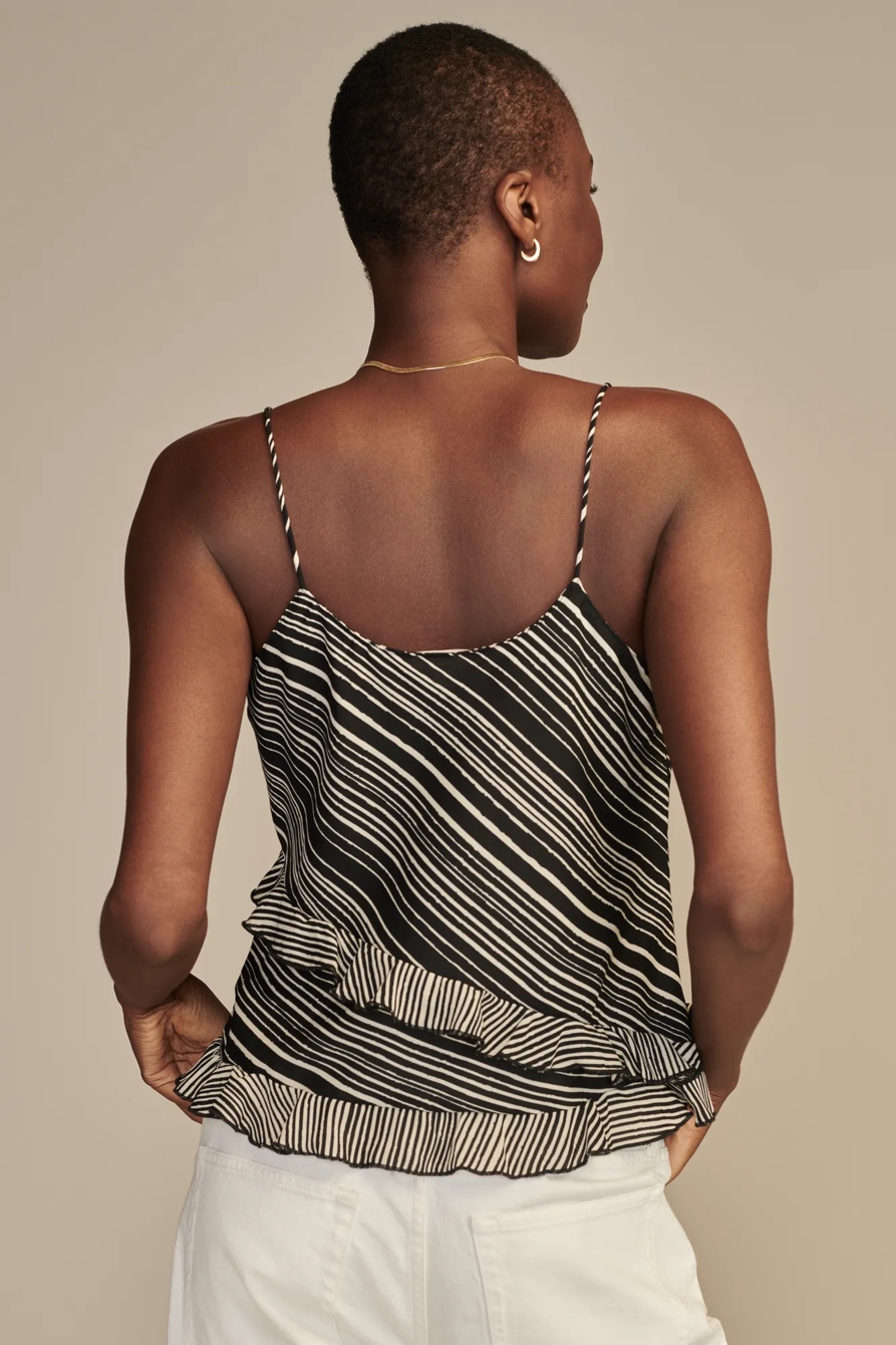 PRINT MIX LONG RUFFLE CAMI, image 6