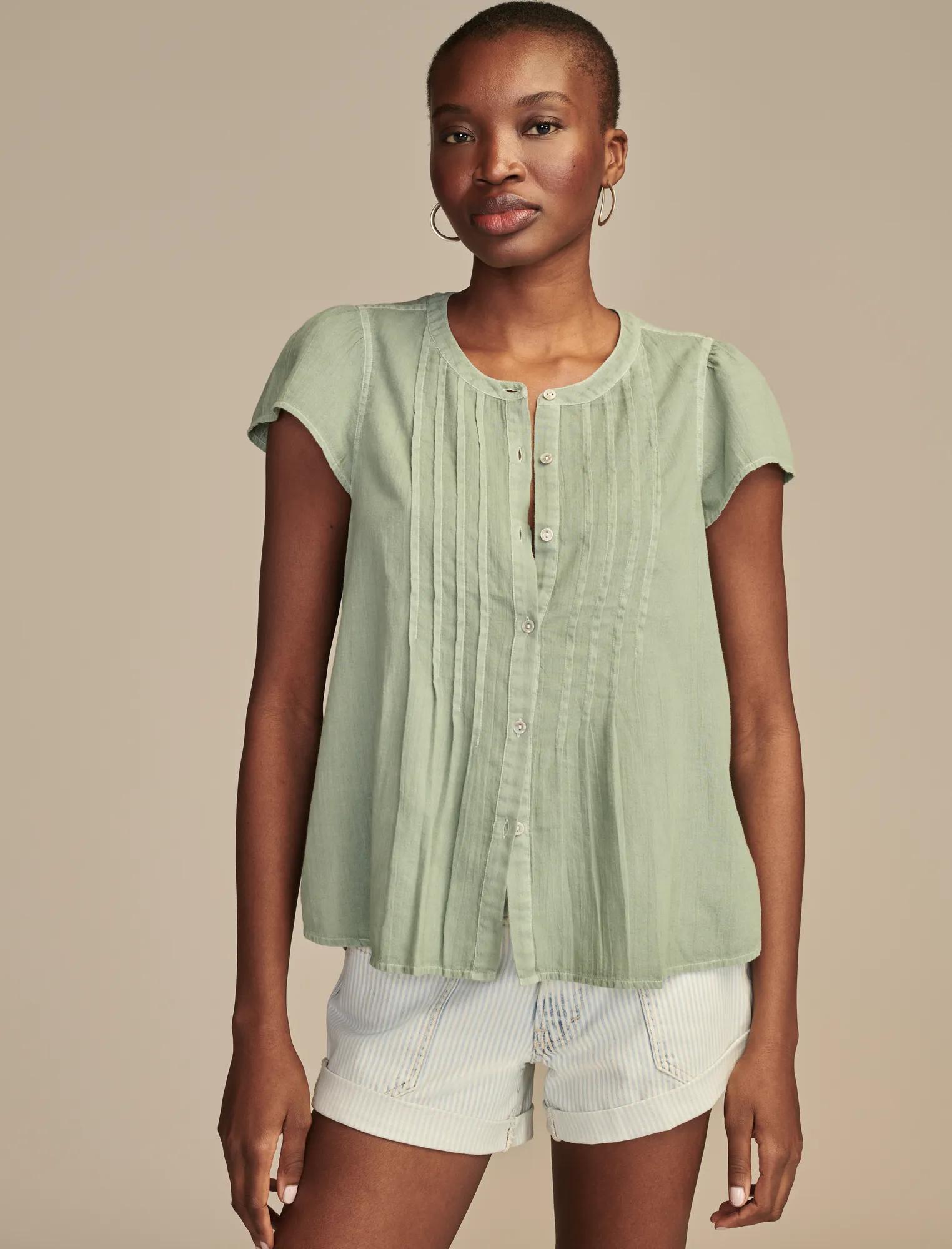 PINTUCK PLEASANT BLOUSE | Lucky Brand